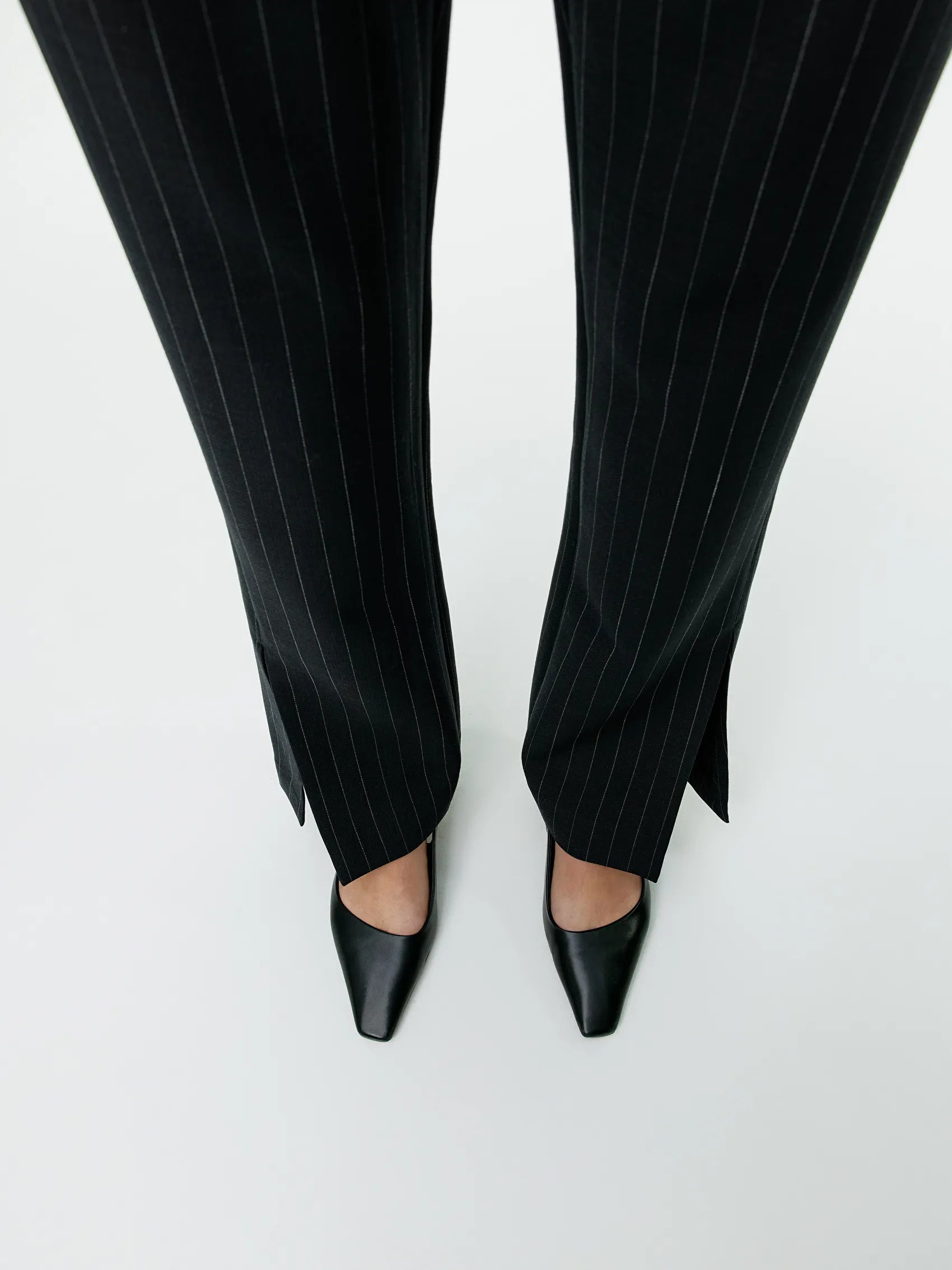 Flared Pinstripe Trousers