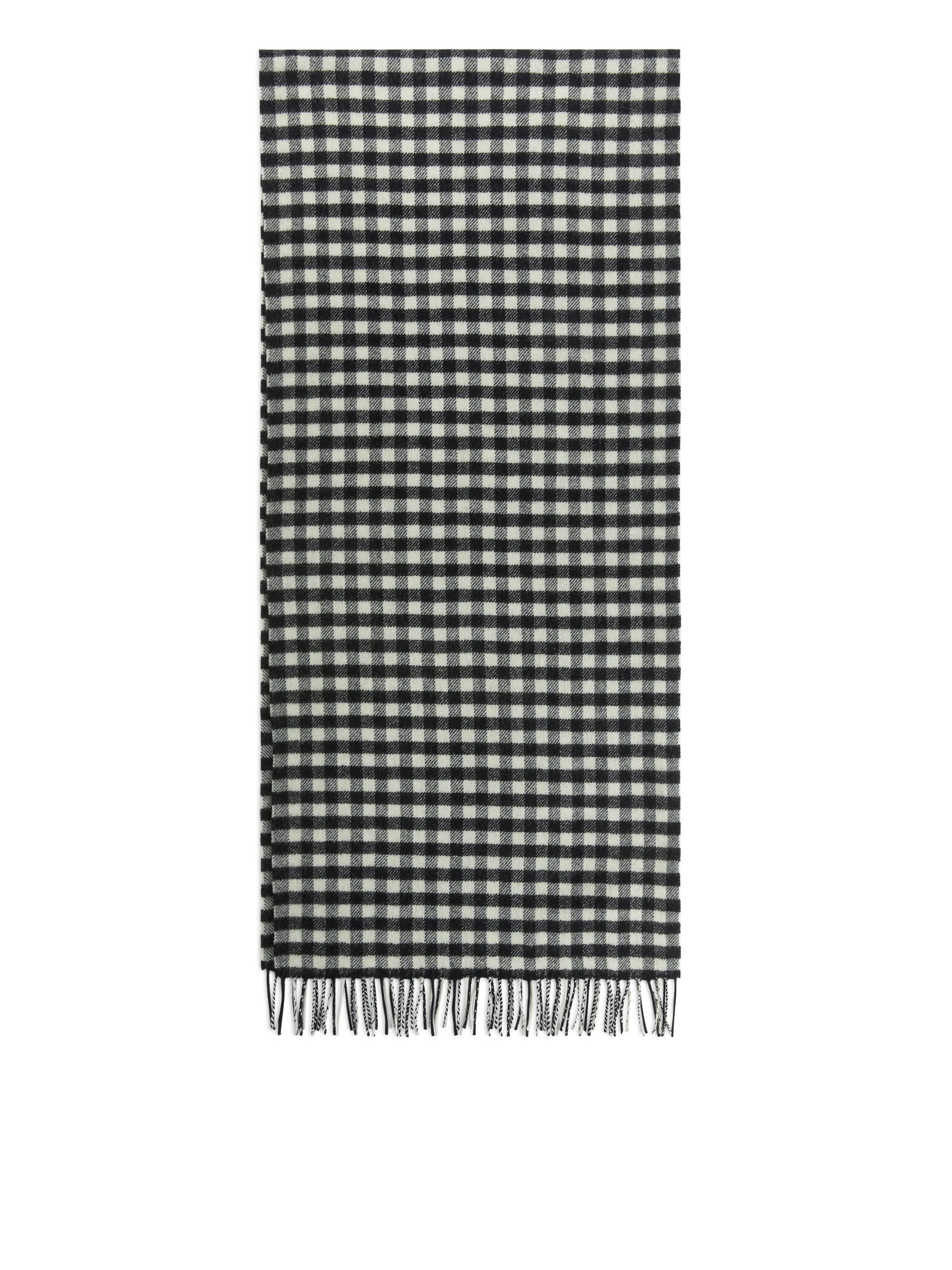 Checked Wool Scarf