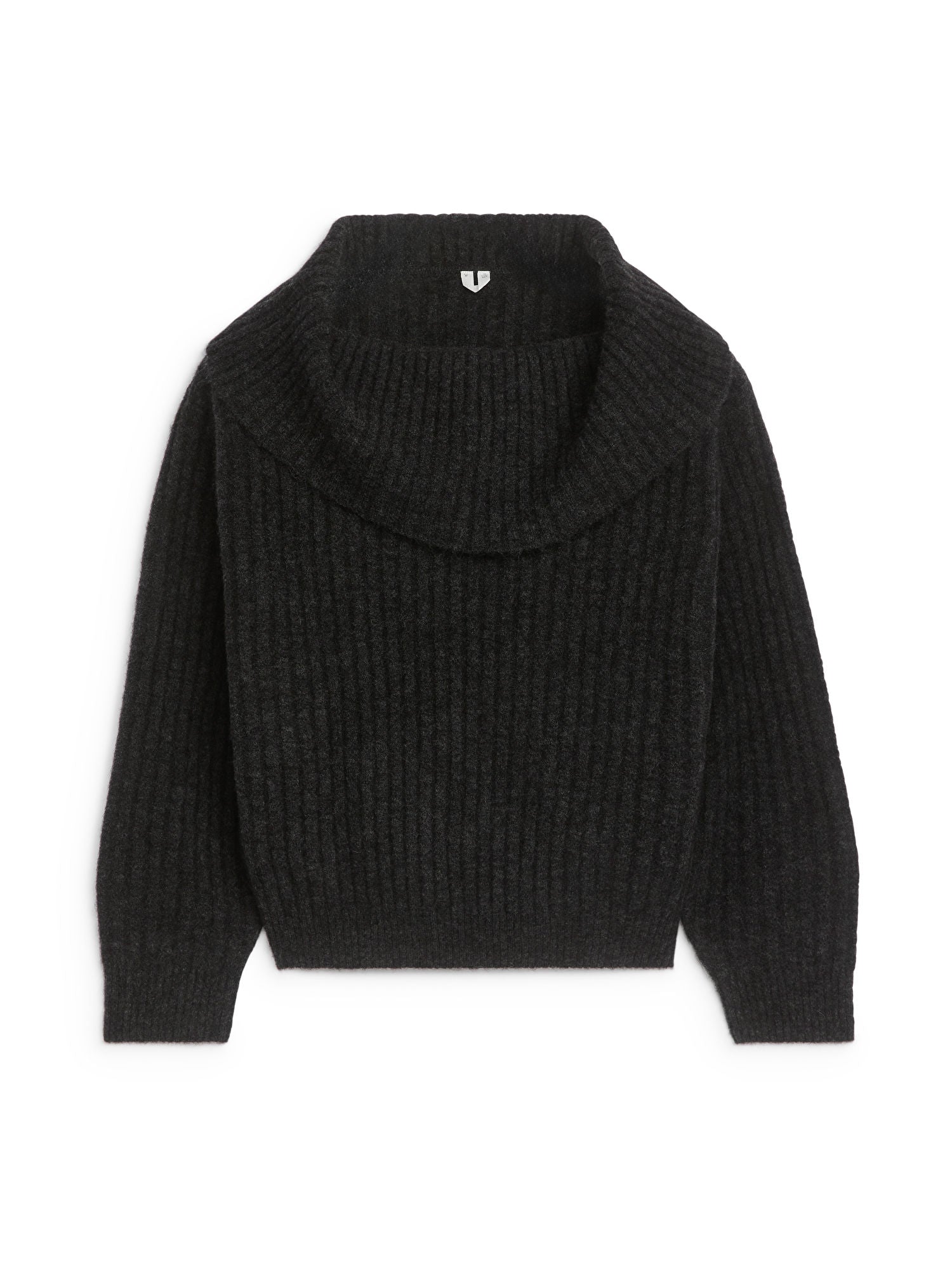 Off-Shoulder Rib Jumper
