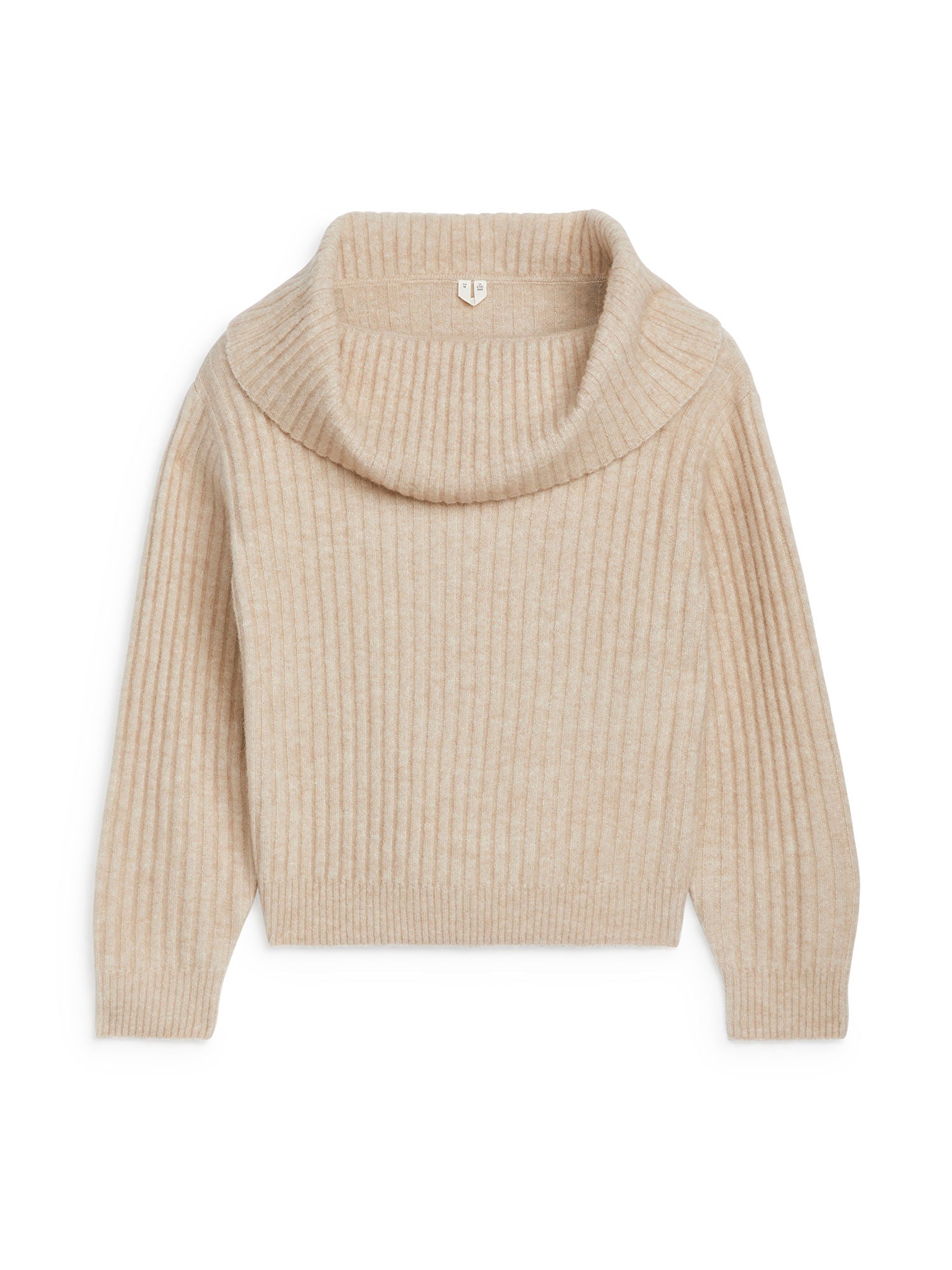 Off-Shoulder Rib Jumper