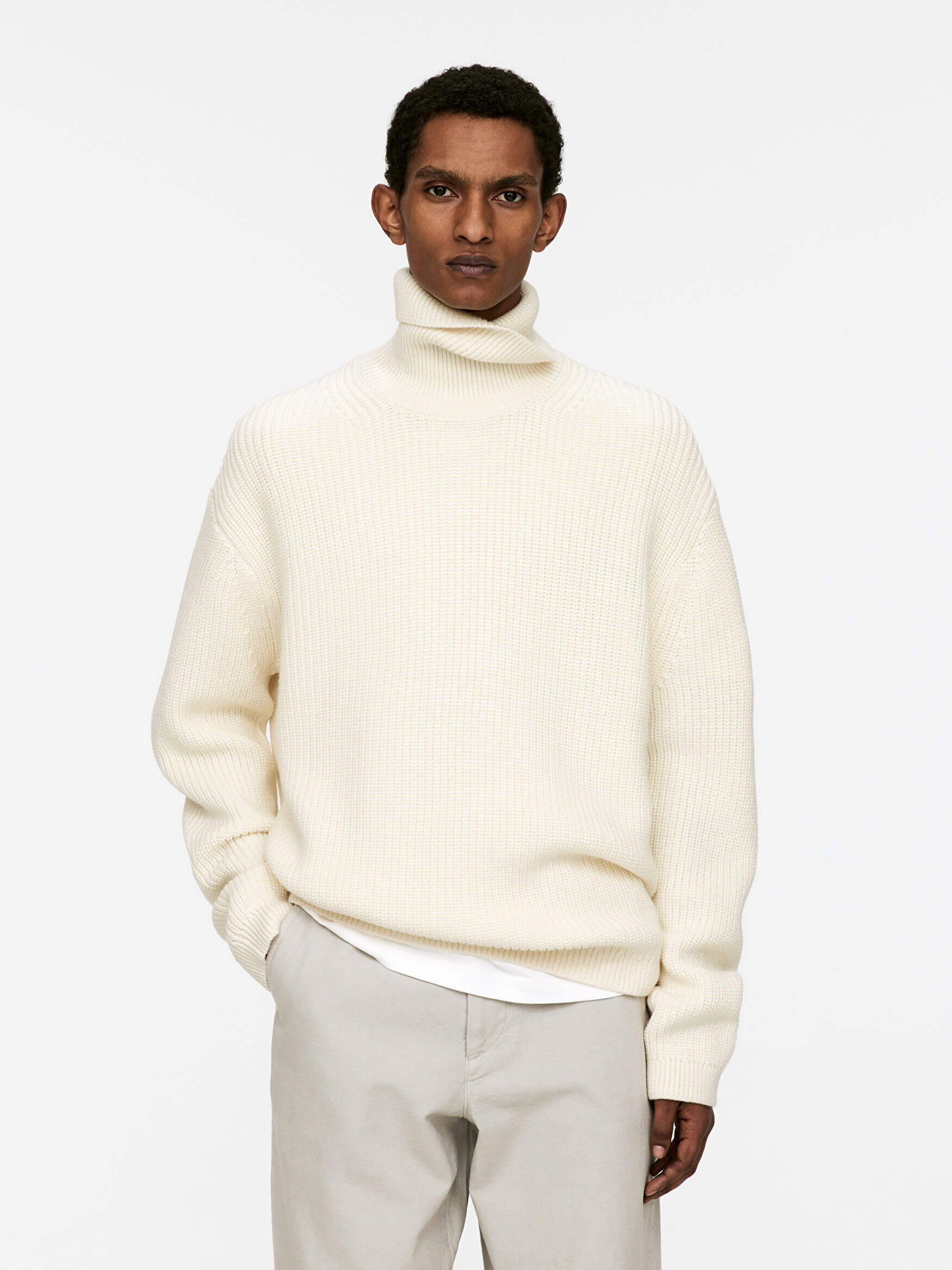 Heavy Wool Roll-Neck Jumper